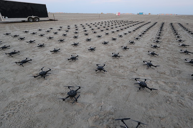 As part of its shows, Cape May Aerial Advertising can launch drones off the beach. (Photo courtesy of Cape May Aerial Advertising)