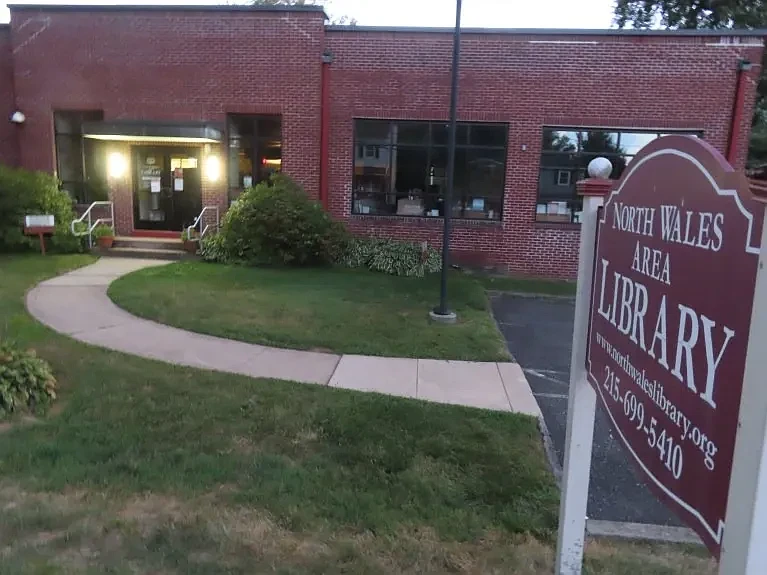 The Pennsylvania Avenue entrance to the North Wales Area Library is seen in 2022.