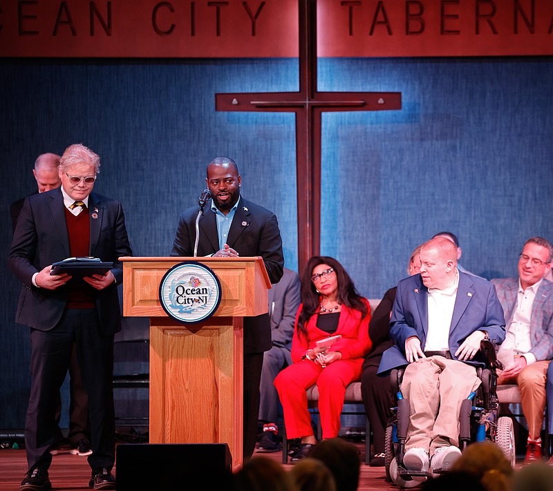 Speeches and awards are part of the Dr. Martin Luther King Jr. remembrance ceremony at the Ocean City Tabernacle. (Photo courtesy of Ocean City)