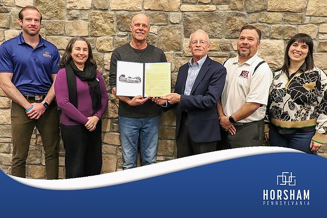 Ken Gehlhaus was recognized by Horsham's Township Council for 24 years of volunteer service. (Image courtesy of Horsham Township)