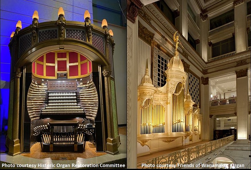 Atlantic City's Boardwalk Hall Auditorium Organ, left, and the Wanamaker Organ, which resides at Macy's in Center City Philadelphia