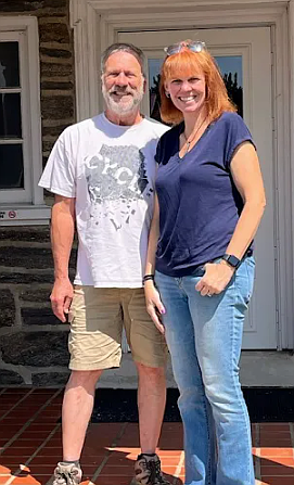 Mark Lanan and Leslie Johnson at the shelter before the season of Code Blue cold. (Credit: North Penn Advocates)