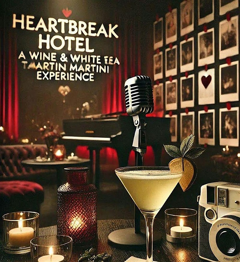 Cyrenity Sips Winery is throwing its own version of Heartbreak Hotel with signature cocktails. (Credit: Cyrenity Sips Facebook)