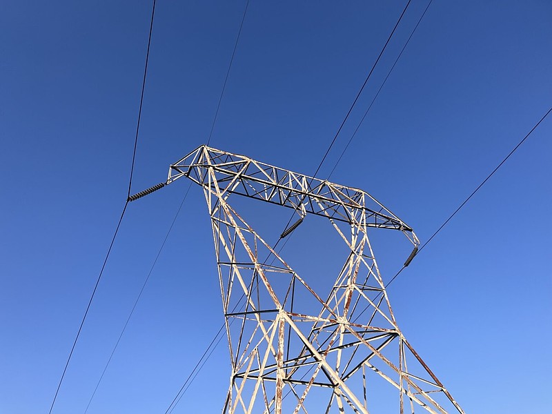 Power lines run across the ChesLen Nature Preserve in Chester County, Pa. (Credit: Peter Hall/Capital-Star)
