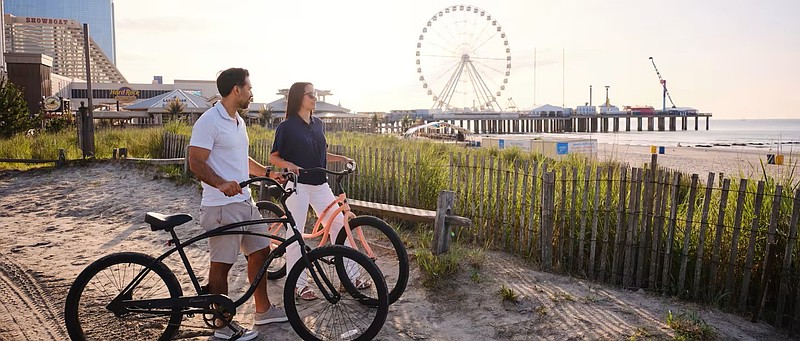 VISIT AC/Take a Boardwalk bike ride to Steel Pier in Atlantic City.