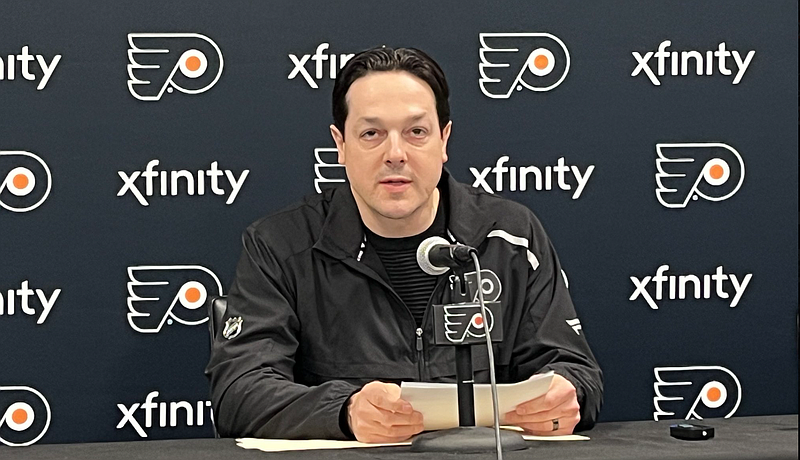 Flyers GM Danny Briere. (Credit: NBC Sports Philly)