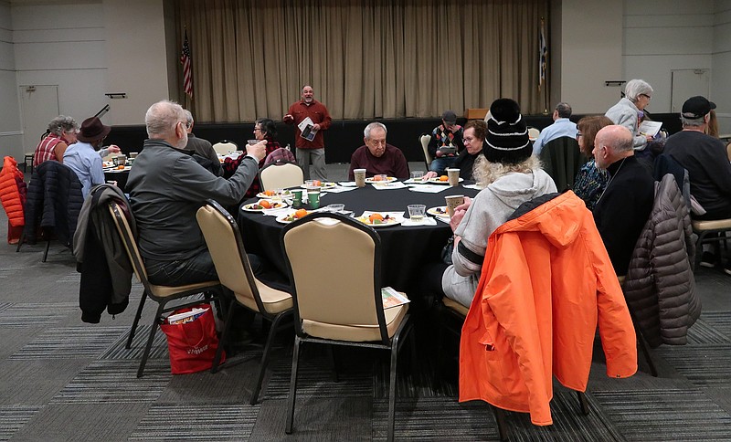PROVIDED/Board of Jewish Education Executive Director Josh Cutler leads a Tu B'Shevat Seder service in celebration of trees, Feb. 13, 2025.