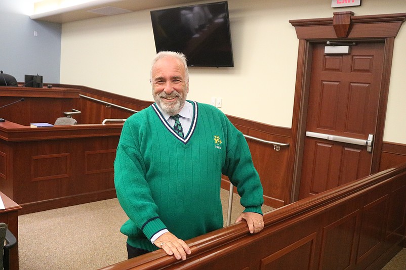 Mayor Leonard Desiderio stands in the Council chambers after delivering his State of the City address.