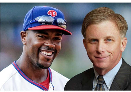 Jimmy Rollins and Ed Wade. (Credit: Philadelphia Phillies)