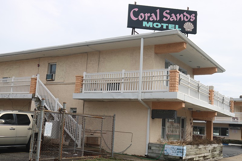 The Coral Sands Motel overlooks the corner of Ninth Street and Atlantic Avenue a block from the Boardwalk.