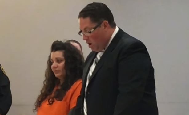 Lisa Scalia with attorney James Leonard Jr.