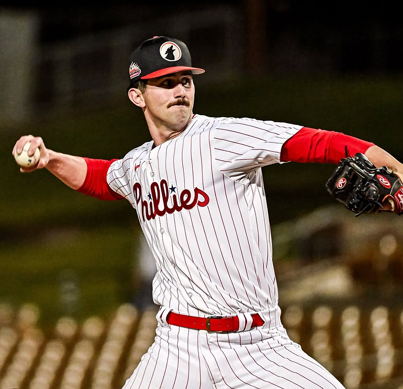 Phillies top prospect Andrew Painter. (Credit: @PhilsPlayerDev on Instagram)