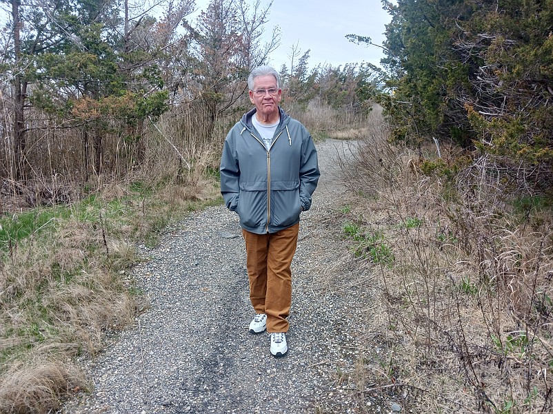 Brigantine Drive resident Thomas Murphy takes a walk on Crook Horn Creek Trail.