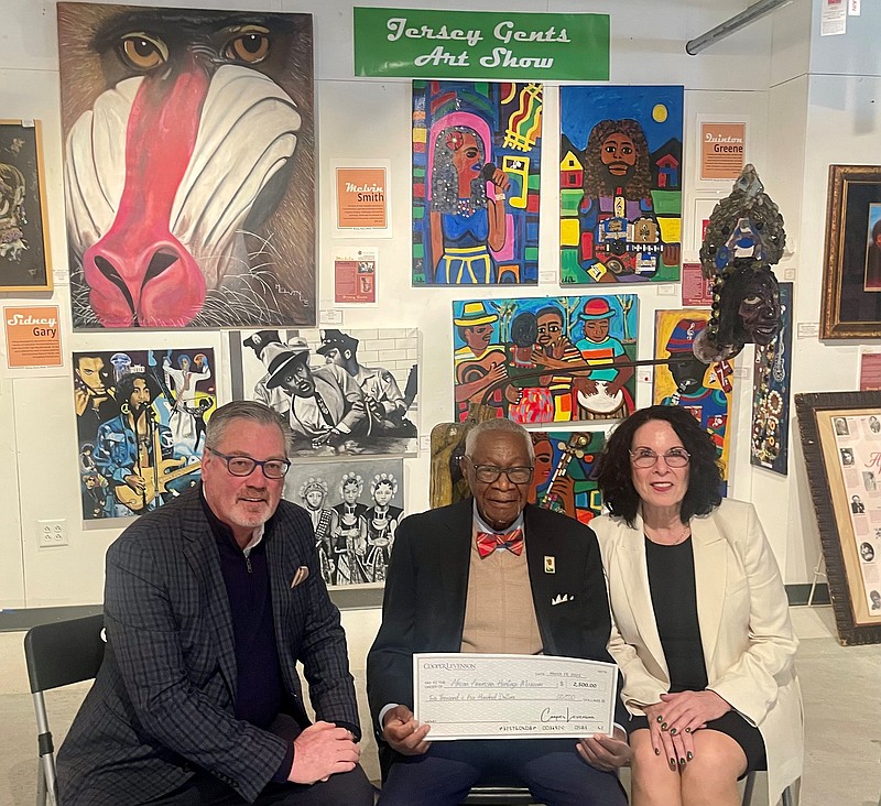 PROVIDED/From left, Kenneth J. Calemmo Jr., COO Cooper Levenson; Ralph Hunter, founder and president African American Museum; Donna Vecere, director of marketing, Cooper Levenson.