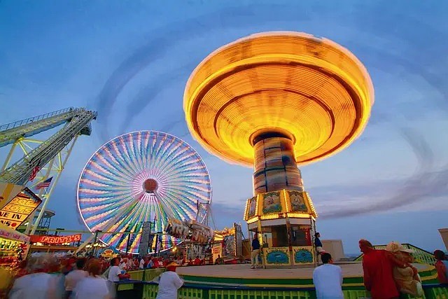 The Wildwoods Boardwalk features an array of amusement rides and entertainment. (Photo courtesy of the Greater Wildwoods Tourism Improvement and Development Authority)