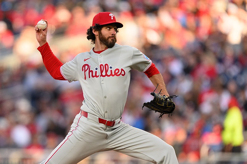 Mar 27, 2025; Washington, District of Columbia, USA; Philadelphia Phillies pitcher Jordan Romano (68) throws a pitch during the sixth inning against the Washington Nationals at Nationals Park. Mandatory Credit: Reggie Hildred-Imagn Images