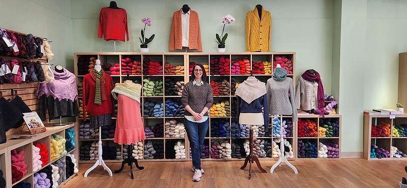 Cynthia Hermann inside The Longest Yarn in Lansdale (Credit: Katalinas Communications)