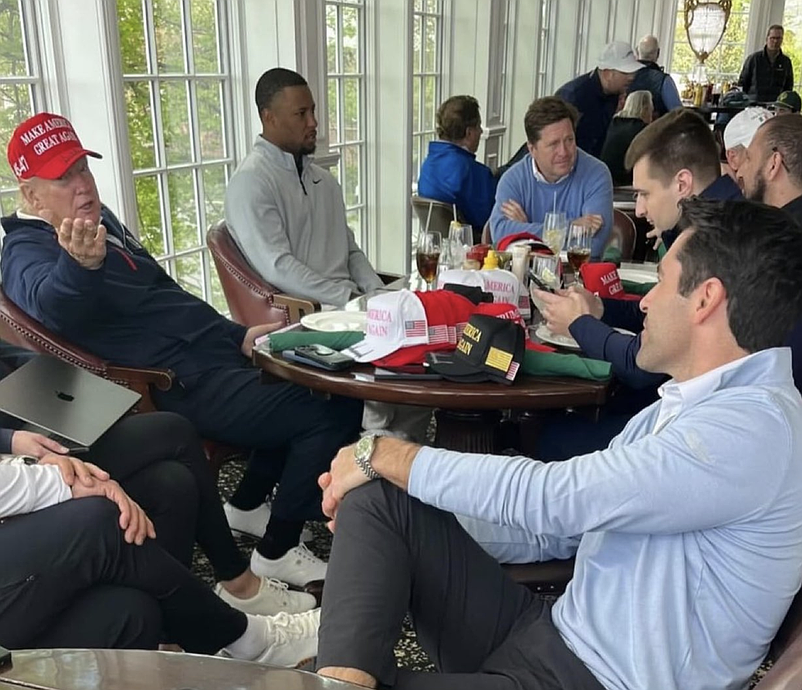 President Trump and Saquon Barkley spent Sunday together. (Dov Kleinman)