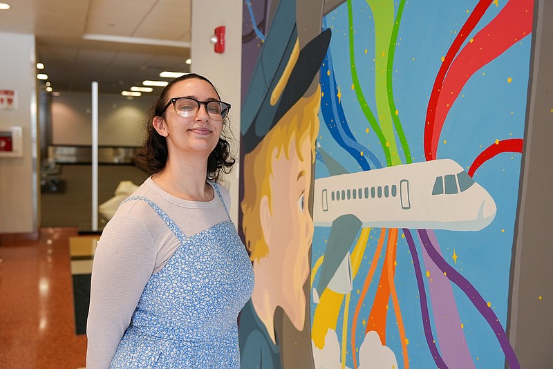 Galloway Township's Laura Randall said painting her mural at the Atlantic City International Airport was 'mind-blowing.'
