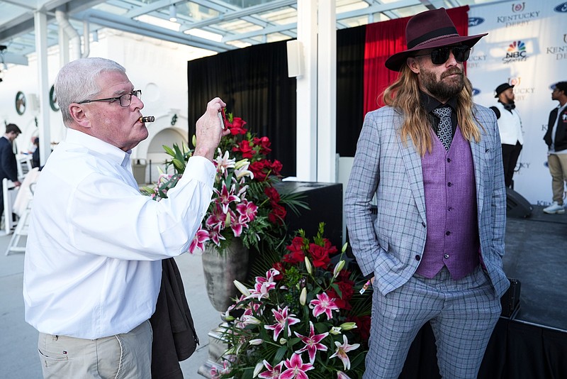 Flying Mohawk co-owner Jayson Werth answered questions from anyone after the Kentucky Derby draw Saturday April 26, 2025 at Churchill Downs in Louisville, Kentucky.