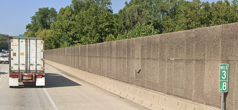 Interstate 476N in Nether Providence Township, Delaware County, PA at Mile Marker 3.8 (Image courtesy of Google StreetView)