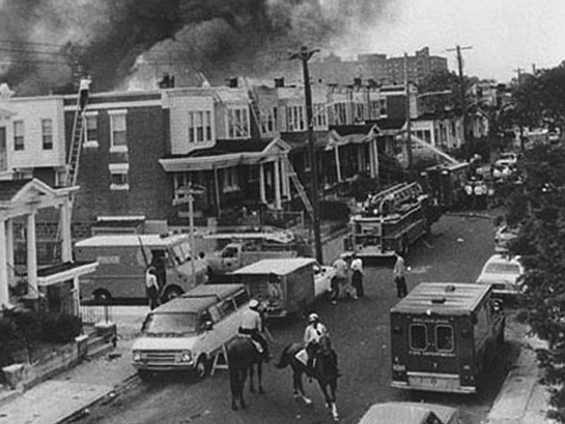 West Philadelphia, May 13, 1985. (Credit: Kevin Tucker for CBS News)