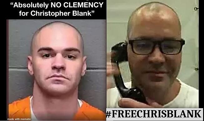 Lines are drawn in the movement to free Christopher Blank.