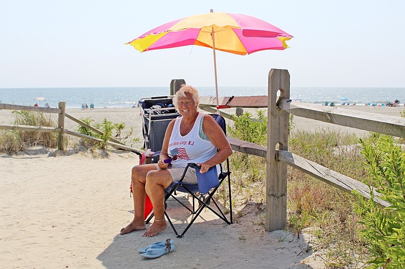 Carole Yoder is one of Sea Isle's beach tag inspectors. (Photo courtesy of Sea Isle City)
