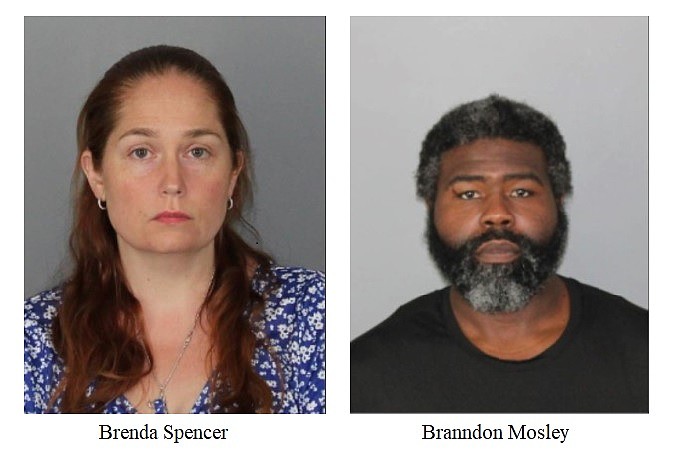 Brenda Spencer and Branndon Mosley's mugshots after being arrested for abuse. (CREDIT: Camden County Prosecutor's Office)