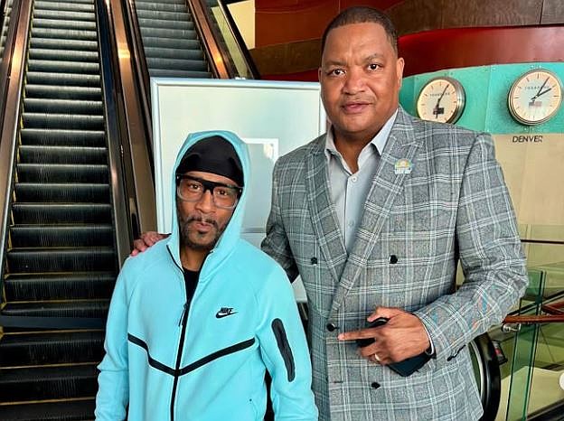 Katt Williams posed with Atlantic City Mayor Marty Small during a visit in April.