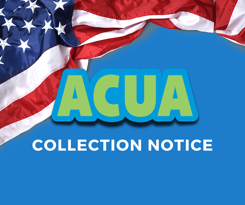 ACUA/Holiday collection notice