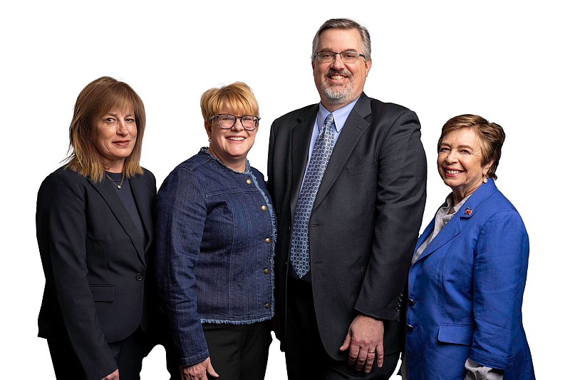 Montgomery Township Democtraic Committee endorsed candidates include incumbent Supervisor Beth Staab, second from left, and Eric Pelletier, second from right, tax collector candidate Tina Stoll, far left, and auditor caniddate Winter Morris (Credit: Montgomery Township Democratic Committee)