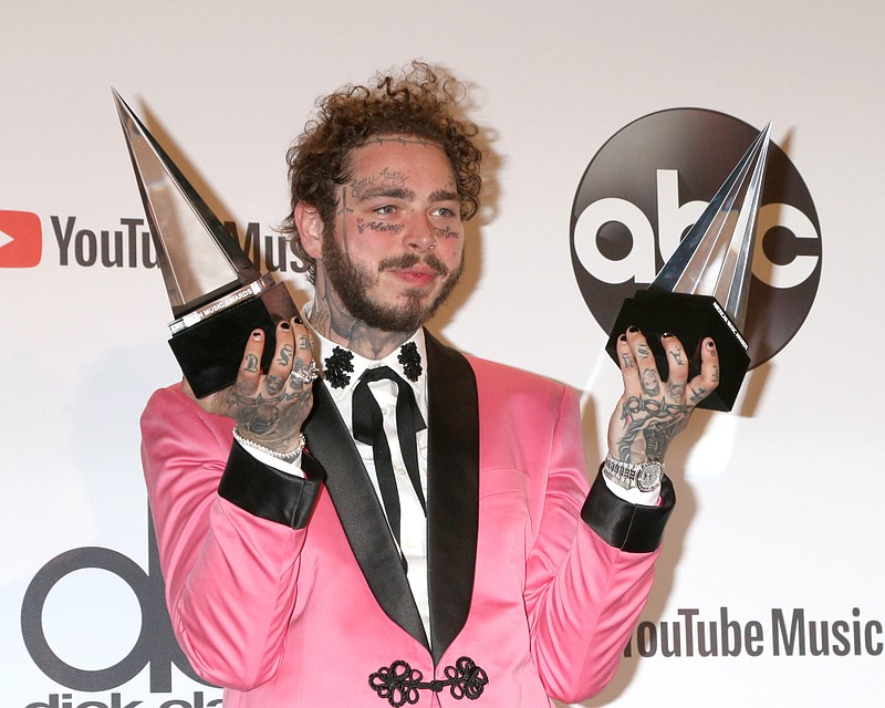 Post Malone at the 2018 American Music Awards. The AMAs return May 26 and prediction markets like Kalshi let you bet on the winners