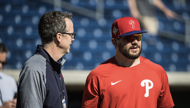 Scott Franzke (left) will call Friday night's game on TV. (Cheryl Pursell)
