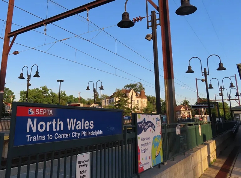 The North Wales SEPTA station is seen in summer 2022.