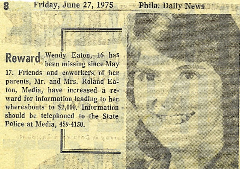Article from a newspaper in 1975. (Credit: Pennsylvania State Police)