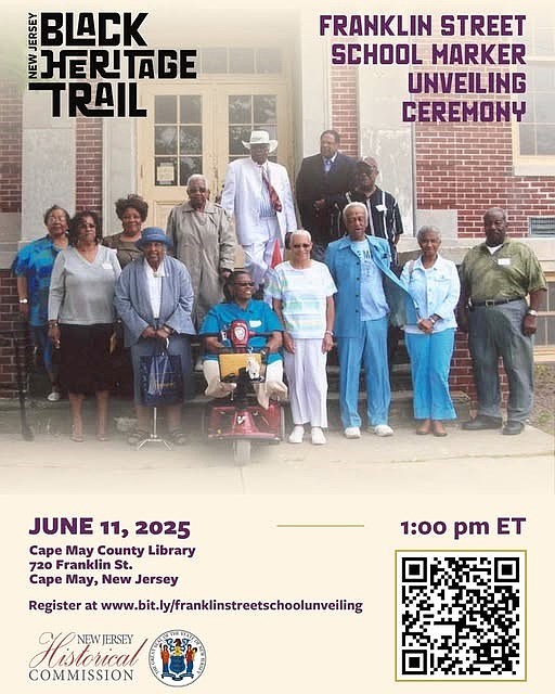 The unveiling ceremony will take place 1 p.m. Wednesday at the Cape May Library, 720 Franklin Street.