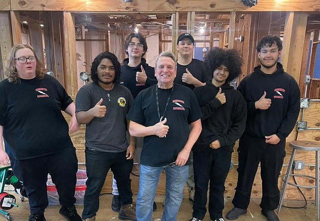 Swenson Electrical Class of 2025 (Michael O'Connell pictured back row right and Mr. Jesberger pictured front row middle).