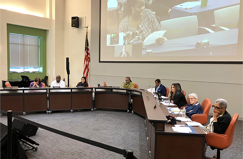 The Philadelphia Board of Education greenlit the city's first new charter school in six years. Credit: Carly Sitrin (Chalkbeat)