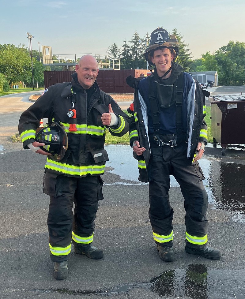 Father and son, Peter and Tristan Thompson, joined Merion Fire Company of Ardmore in 2023. (Credit: Com Solutions Group).