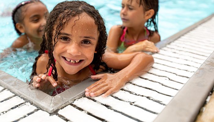 Children utilizing a free public pool in Philadelphia. (Credit: City of Philadelphia)