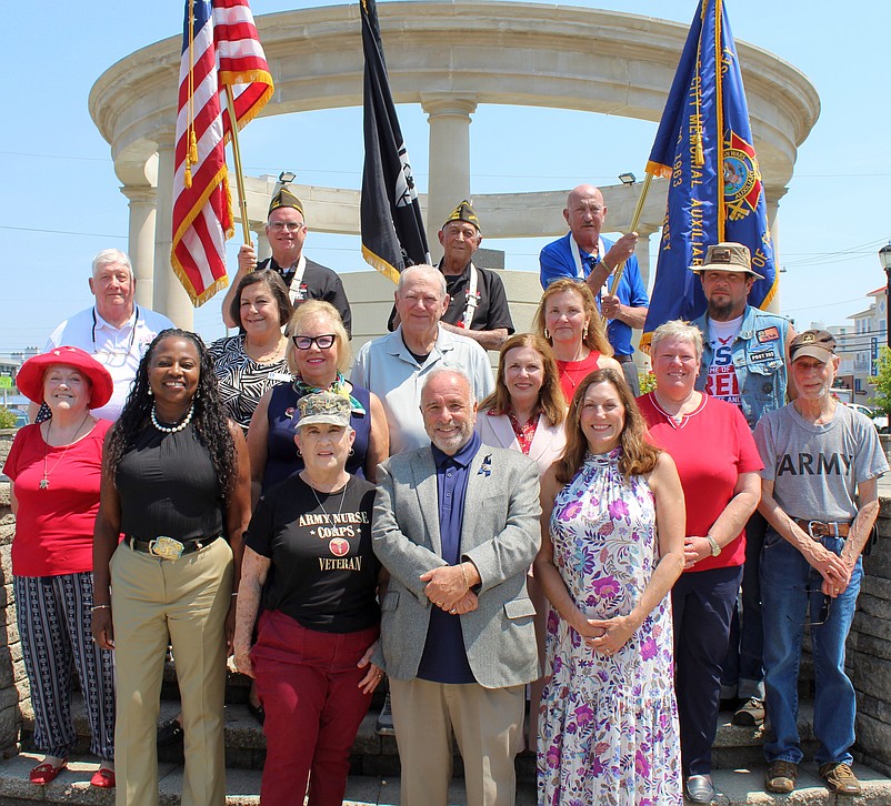 Sea Isle City officials and veterans celebrate Women Veterans Recognition Day at Veterans Park. (Photo courtesy of Sea Isle City)