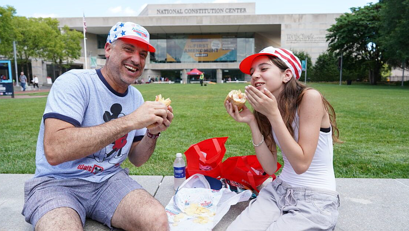 Annual Wawa Hoagie Day outside the National Constitution Center (Credit: Wawa Welcome America)