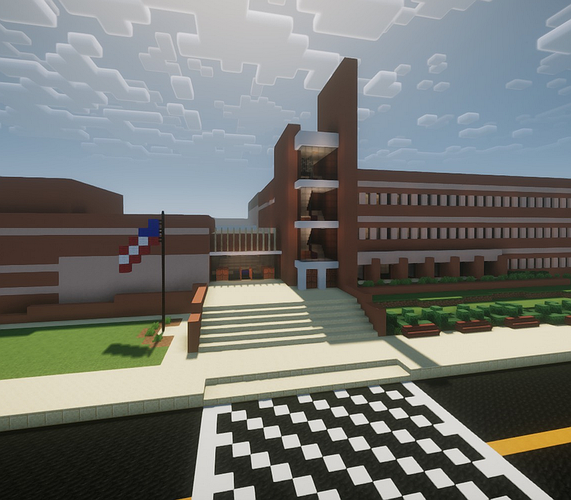 North Penn High School in Minecraft (Credit: Jason Dodge/Knight Crier)