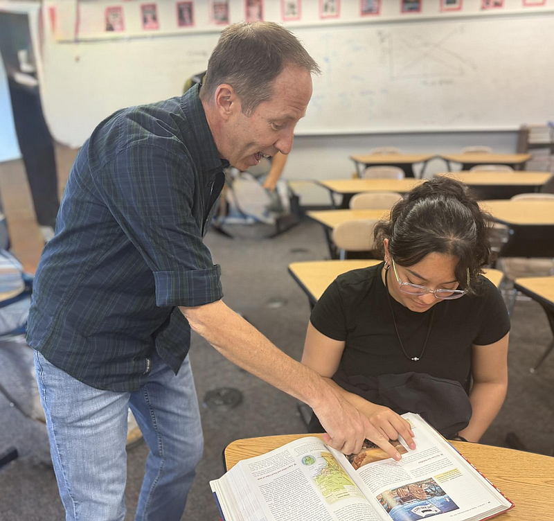 NPHS history teacher Gus Maurer (Credit: The Knight Crier)