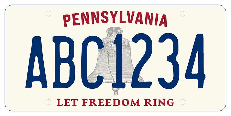 Pennsylvania's new-look license plate, courtesy of pa.gov.