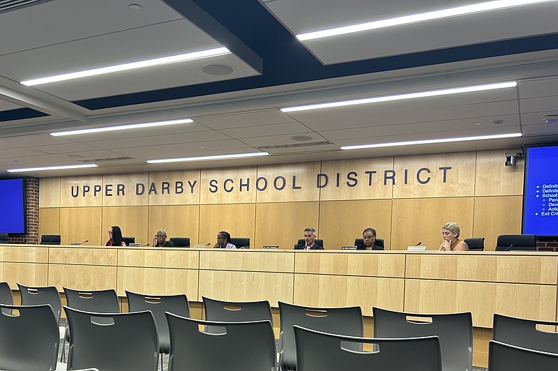 The Upper Darby School District Board of Directors and Superintendent Dr. Daniel McGarry at their board meeting on Tuesday, June 17. (Grace Del Pizzo/DelcoNow)