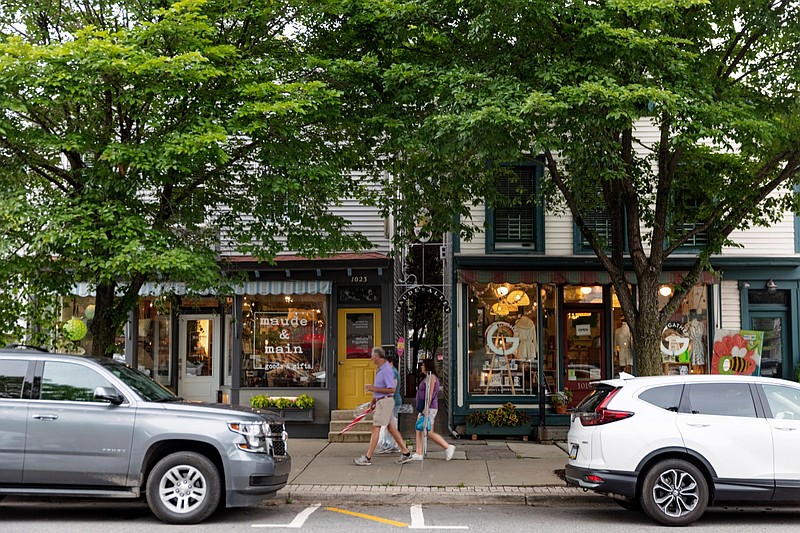 People walk in downtown Honesdale on Thursday, July 29, 2021. (Credit: LevittownNow.com)