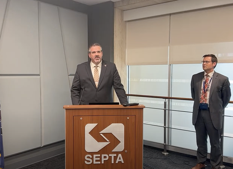 General Manager Scott Sauer at the press conference following the budget vote.