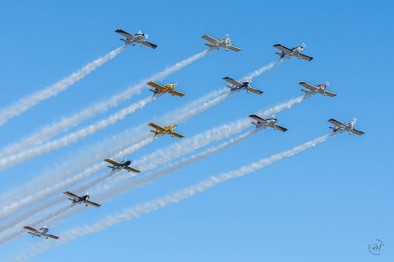 The Full Throttle Formation Team, one of the airshow's headliners, is the largest precision-flying team in the United States. (Photo courtesy of Full Throttle Formation Team)